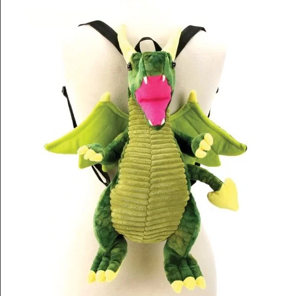 Cosplay Multi Color Magical Dragon Cute Plush 3D Backpack Bag - Picture 9 of 12